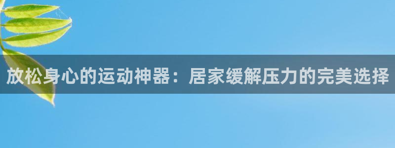 意昂3娱乐是那个系列的台子：放松身心的运动神器：居家