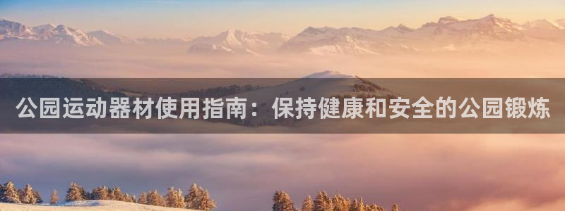 意昂体育3注册：公园运动器材使用指南：保持健康和安全