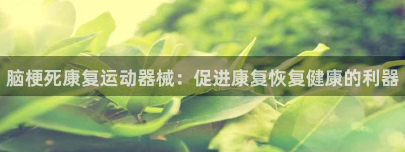 海南意昂体育3：脑梗死康复运动器械：促进康复恢复健康