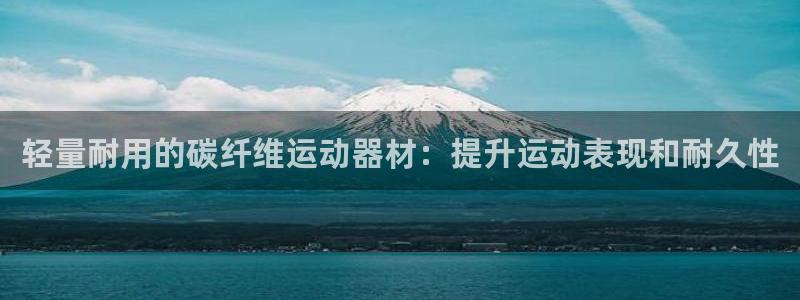 意昂3集团E.ON：轻量耐用的碳纤维运动器材：提升运