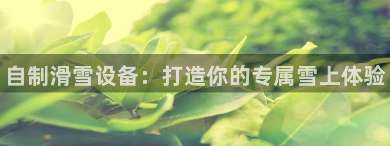 意昂体育3招商电话：自制滑雪设备：打造你的专属雪上体